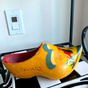 Vintage wooden shoe made in Holland